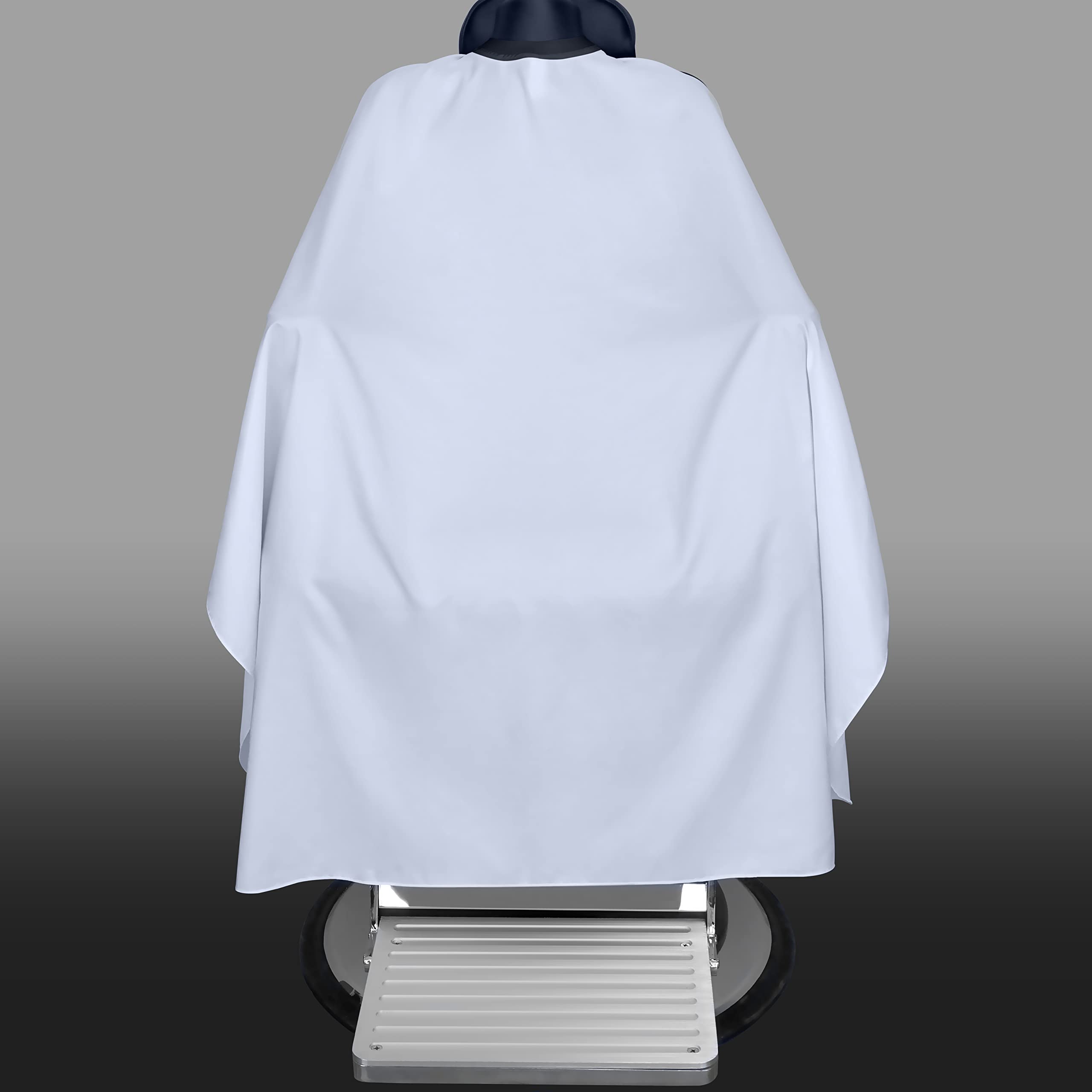 TRU BARBER Capa de Peluqueria XXL, Con Cuello de Silicona, 100% Poliéster, Capa de Peso Ligero y Resistente al Agua, Capa de Salón Profesional con Cierre a Presión Para Corte de Pelo.