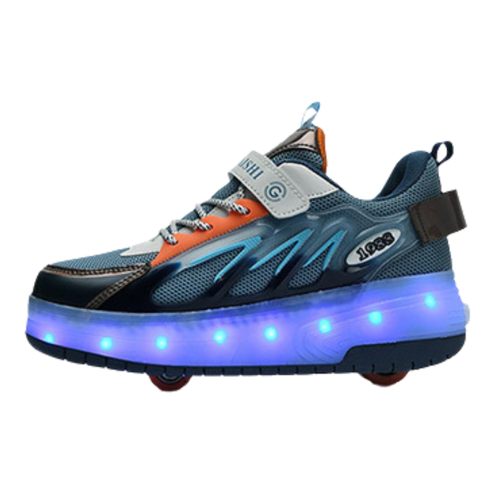 Zapatillas con Ruedas para NiñOs,Zapatillas Ruedas,Zapatillas Deportivas con Ruedas,Luz Que Cambia De Color Ajustable,Carga USB,Transpirable,para CumpleañOs