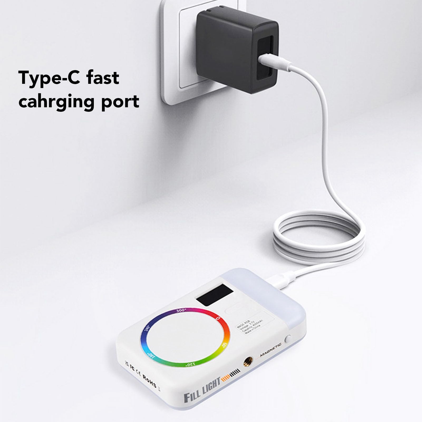 Luce Video RGB, Doppia Temperatura Colore da 2500K a 9000K con 140 Perline LED, Pannello Luminoso Magnetico Portatile per Fotocamera LED con 26 Effetti Speciali per Fotografie in Live
