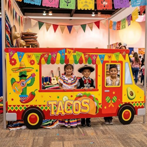 Haull Tacos fiesta fondo fotográfico 72x34 pulgadas miniatura 4