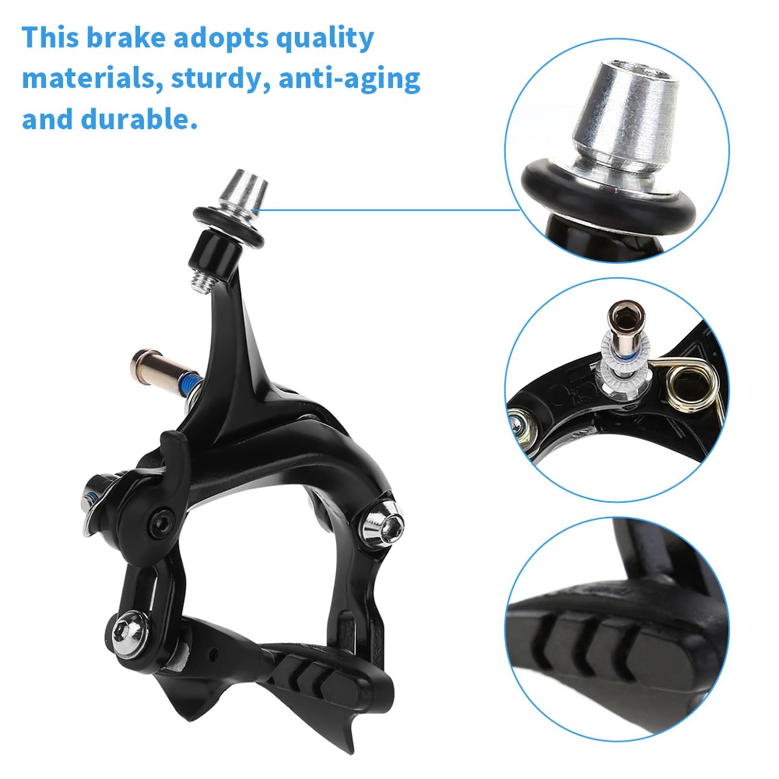1 Pair Superior Mechanical Dual Pivot V Shape Road Brakes Exceptional Repair and Maintenance Parts Accessory