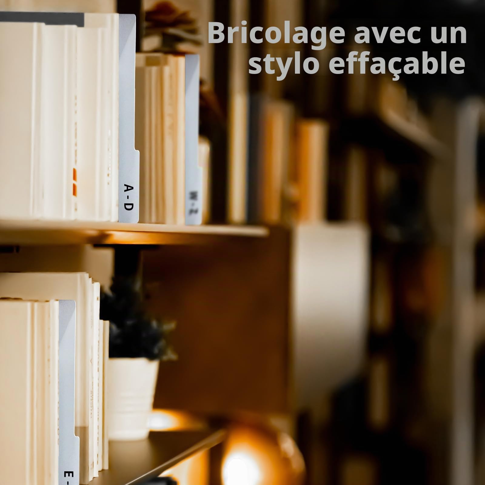 30,5 cm Grand Séparateur de Disque Vinyle Blanc Double Face Plastique Onglet Catégorie DIY Vinyle LP Album Séparateurs pour Vinyle, CD, Albums, Boîtes et Organisation DVD (20)