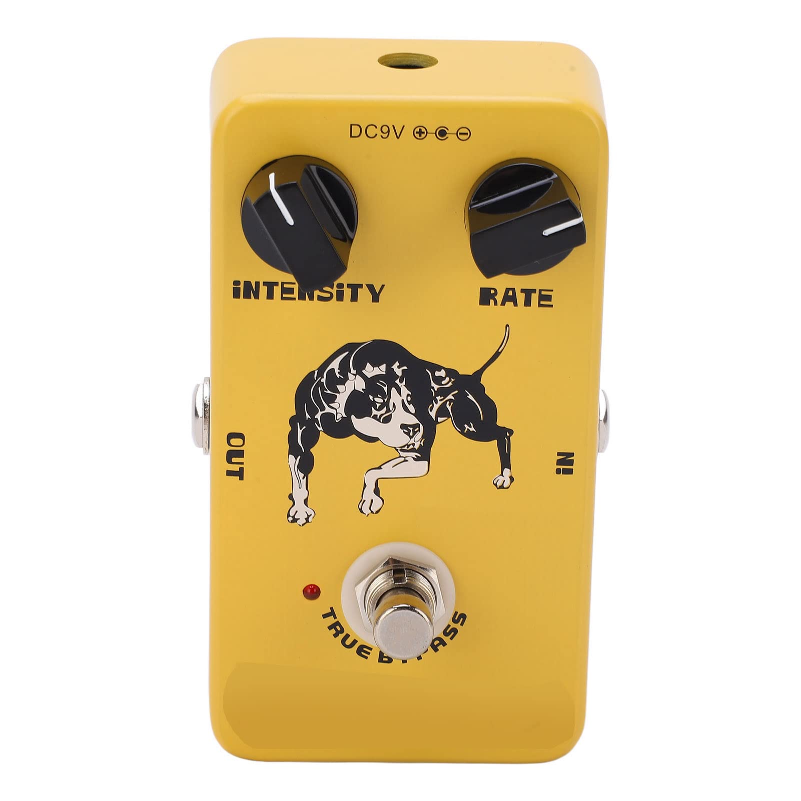 CHICIRIS Pedal de Efectos de Guitarra, Efecto Trémolo de Metal con Bypass Verdadero, Perillas de Tasa de Intensidad 1Hz-20Hz, Ideal para Guitarristas Eléctricos