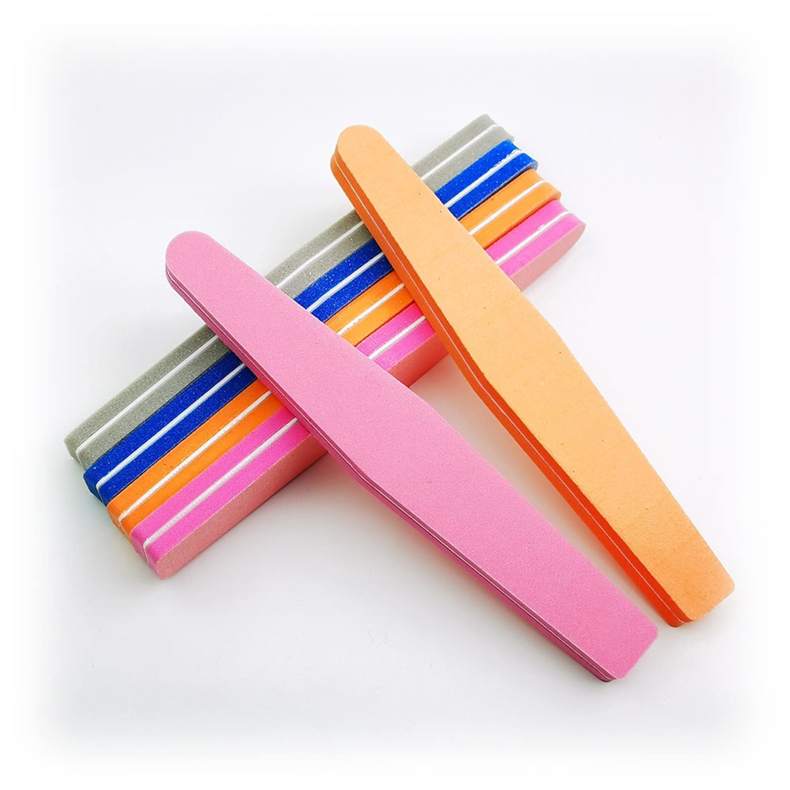 Nagelfeile,Nail Buffer, 20 teile/los Doppelseitige Nagelfeilen Buff 100/180 Buntes Schleifen