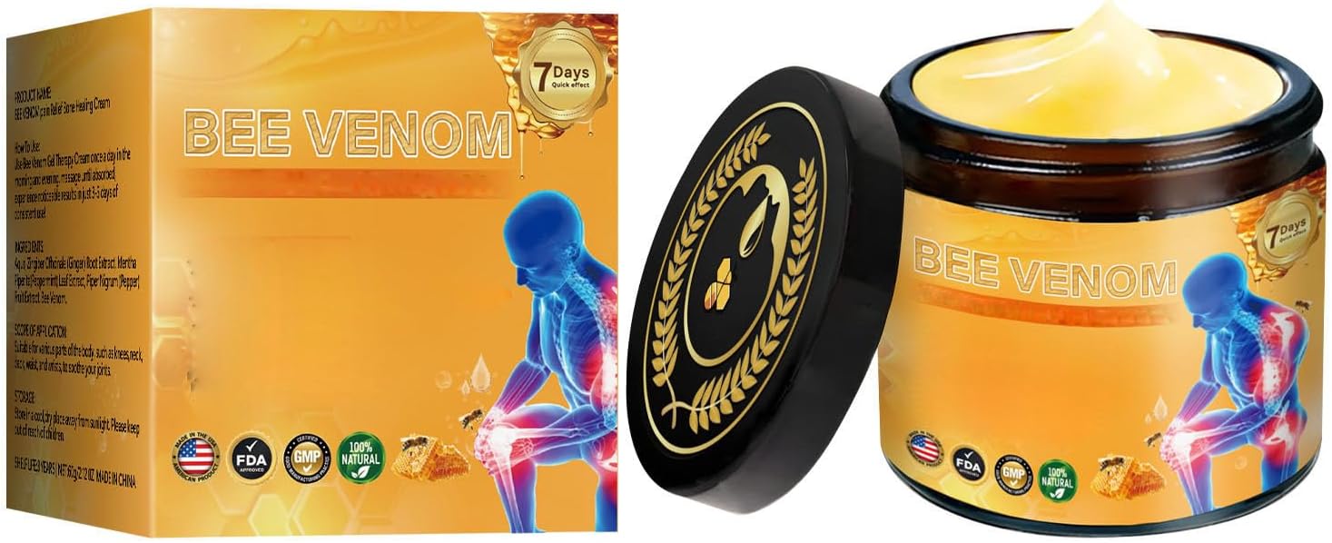 2 Pcs Botulinum Toxin & Bee Venom Cream,Throughout Release Joint Activities Muscle Massage Soothing Gel.