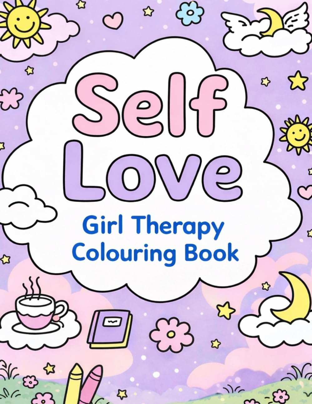 Self Love: A Girl Therapy Colouring Book for Calm, Comfort & Mindful Moments