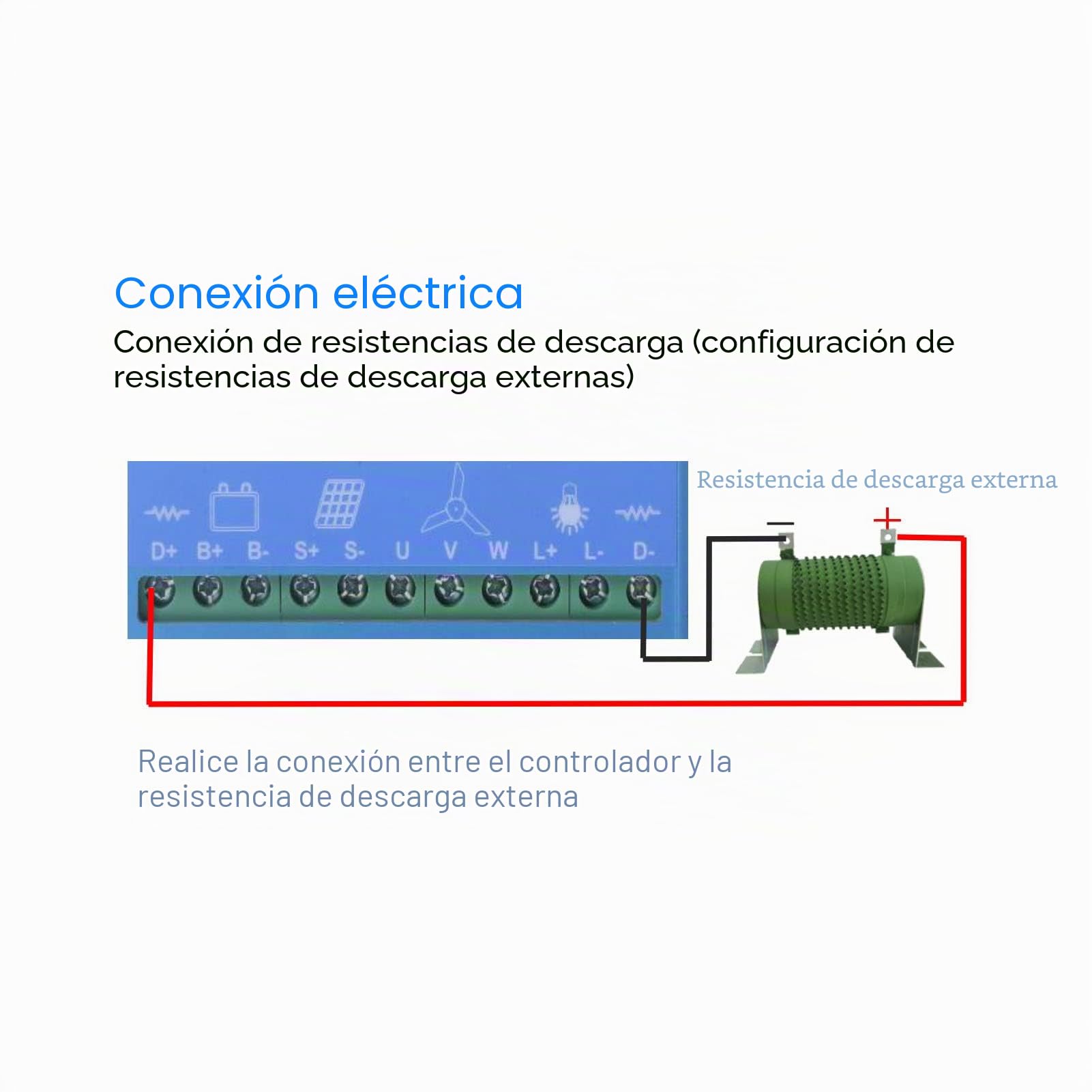 Eujgoov 24V 48V MPPT Regulador eólico solar, 2000W Controlador Híbrido Regulador para Farolas eólicas y Solares