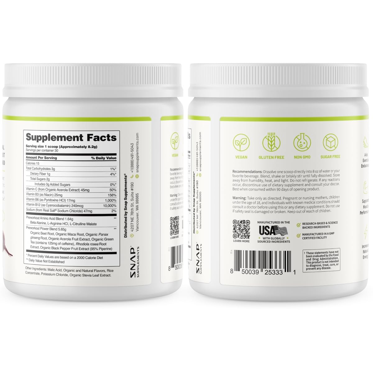 Snap Supplements Beet Root Powder Natural Pre Workout for Men Women, 30 SRV — Amazon image 9