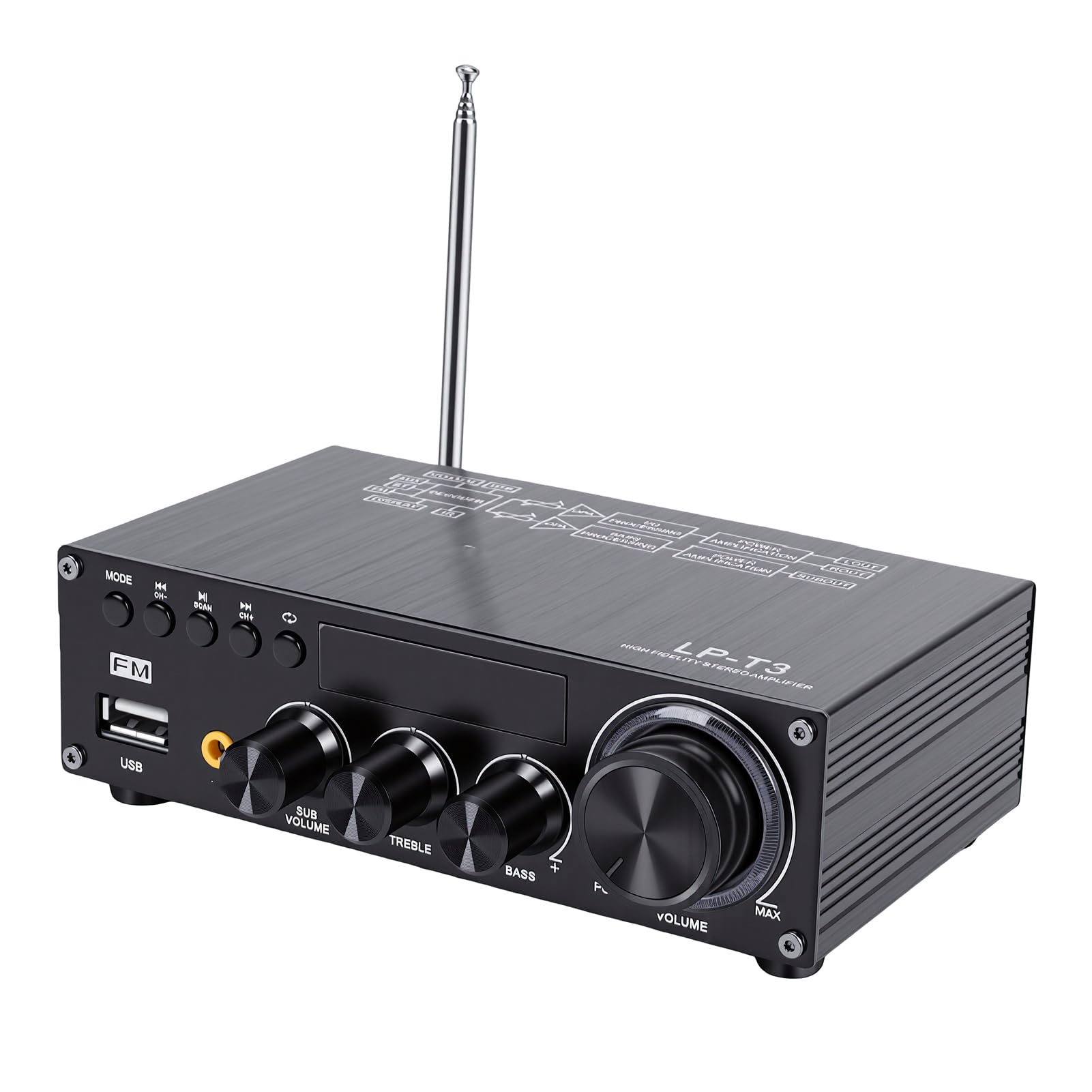 Carte Amplificateur de Puissance Bluetooth 2.1 Canaux 5.1 (Prise UE)