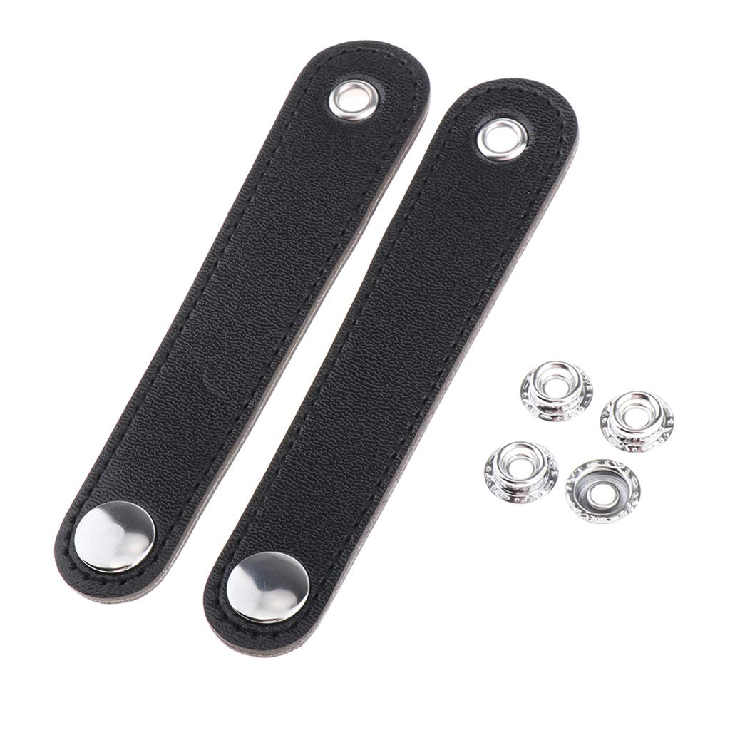 perfk 2 Pièces pour Accordéon Fixation de Sangle avec 4 Boucles pour Accordéon pour Basse - 12cm