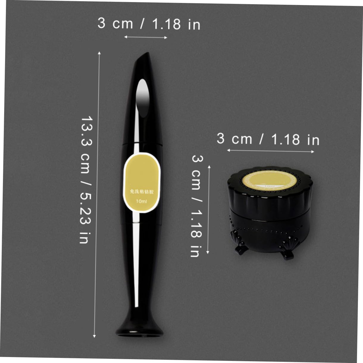 Healvian 3sets Penna Per Colla Per Unghie Gel Adesivo Per Decorazioni Nail Art Strumento Per Manicure Accessori Per Unghie Con Design Ago e Pennello Per Strass Resistente e Facile Da Usare