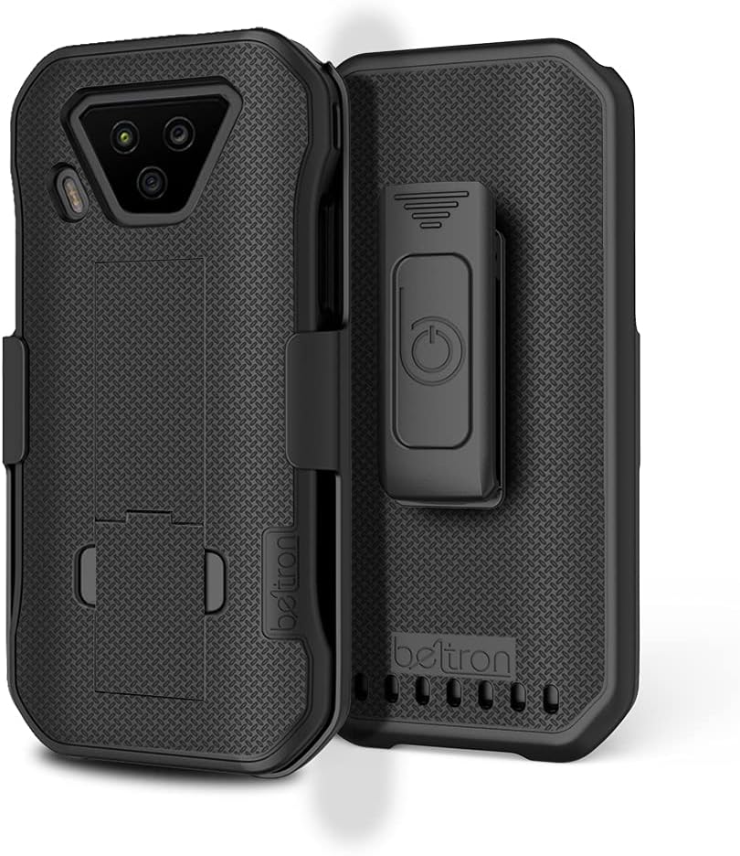 BELTRON DuraForce Ultra 5G UW Case with Clip, Heavy Duty Case with Swivel Belt Clip for Kyocera DuraForce Ultra 5G E7110 (Verizon) Features: Secure Fit & Built-in Kickstand (Black)