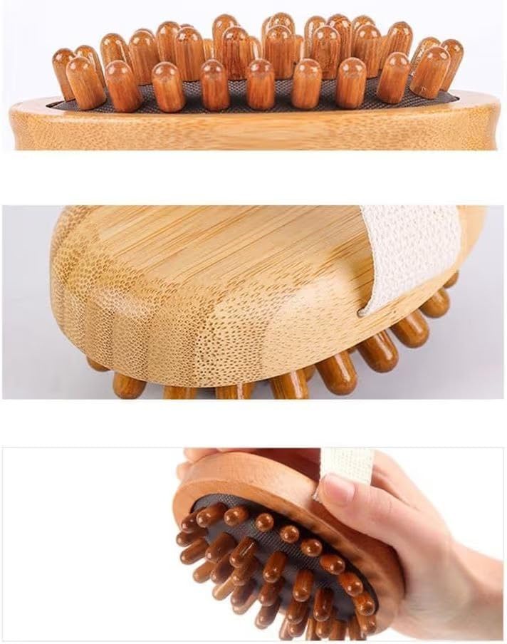 Image of 1Pcs, Wooden Body Massage Brush for Fascia Massage & Lymphatic Drainage, Handheld Meridian Acupoint Therapy Tool for Muscle Recovery, Pain Relief, Relaxation & Circulation Improvement.