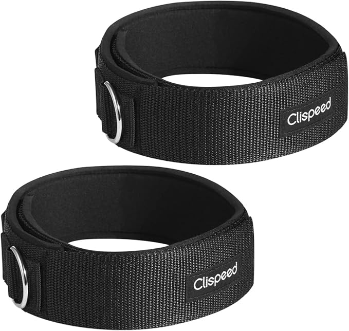 CLISPEED 2pcs Fitness Thigh Straps Padded DRing Ankle