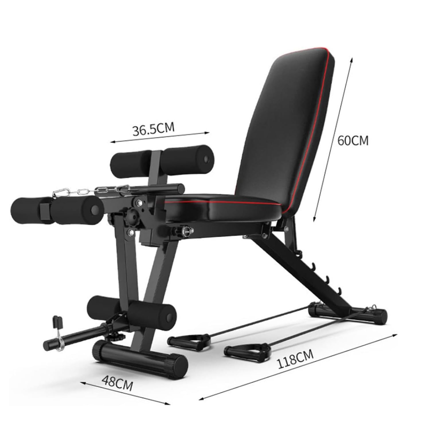 Banc de Musculation Multifonctions Pliable,avec Leg Extension Machine,Universel Banc à haltères Exercices abdominaux Exercices, Banc d’entraînement pour Tout Le Corps