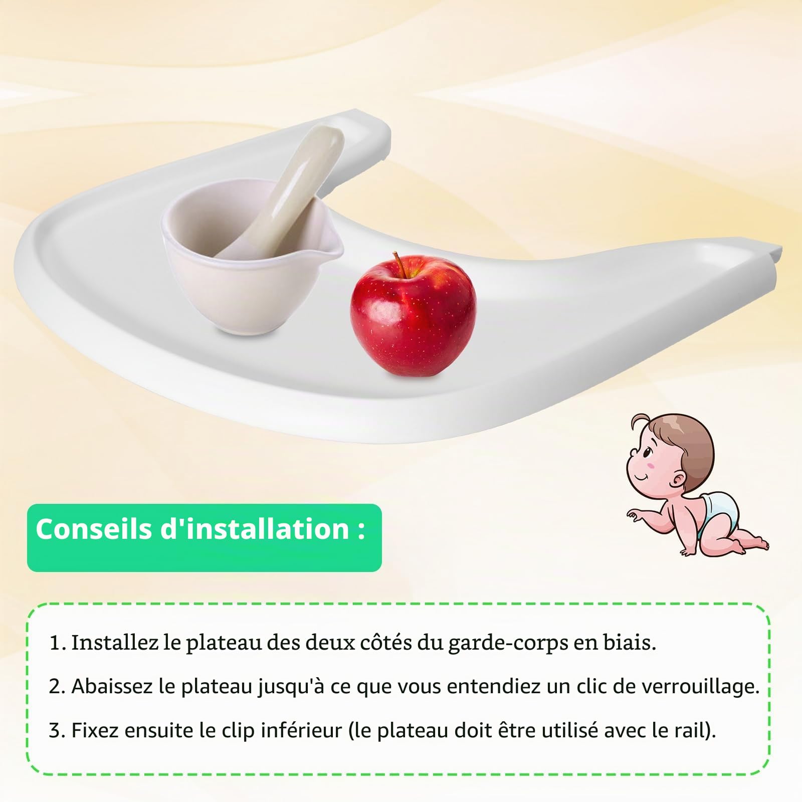 Plateau Stokke Tripp Trapp accessoires bébé 6-36 mois set table chaise haute