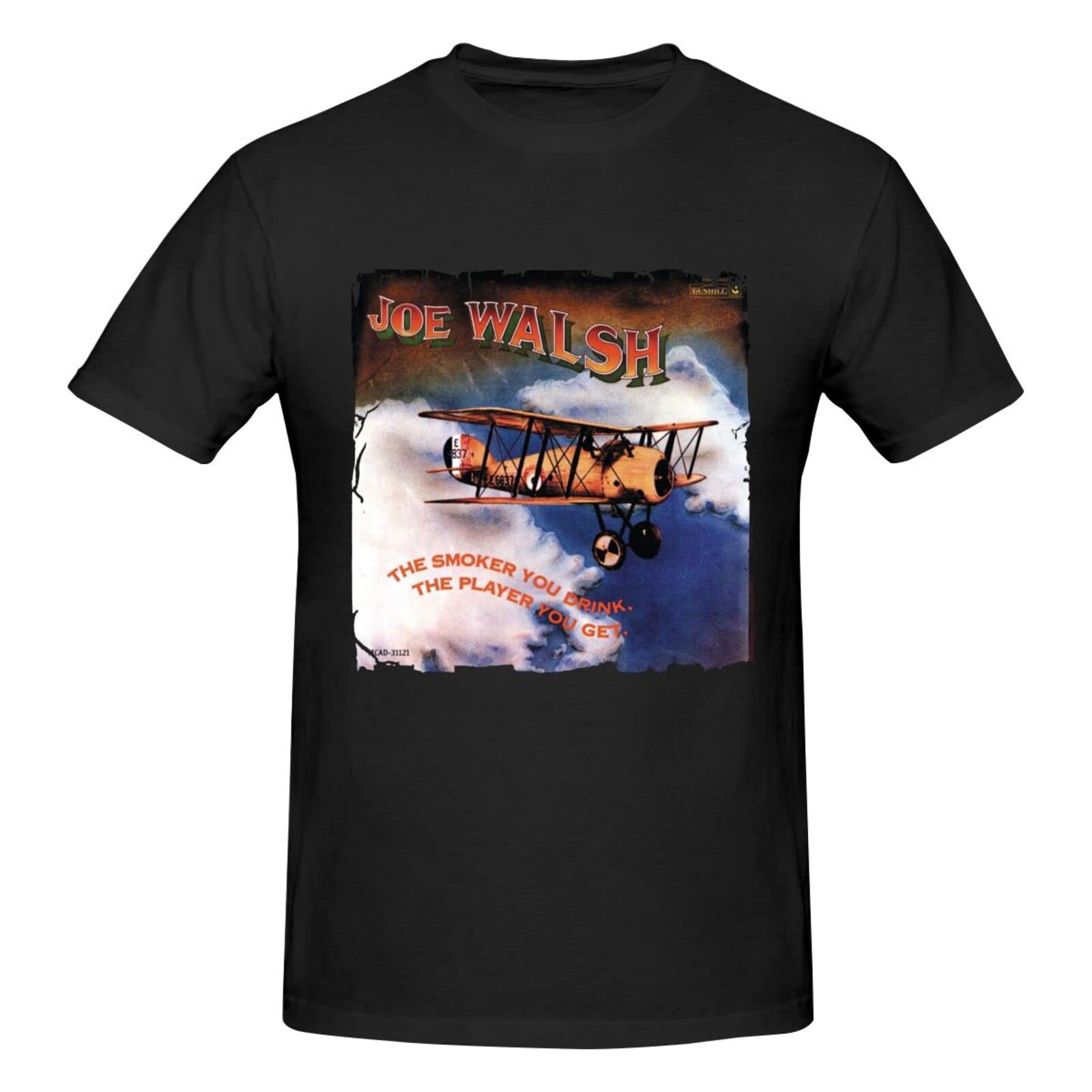 Joe Walsh T Shirt Men's O Neck Short Sleeve Tees Fashion T Shirt Black