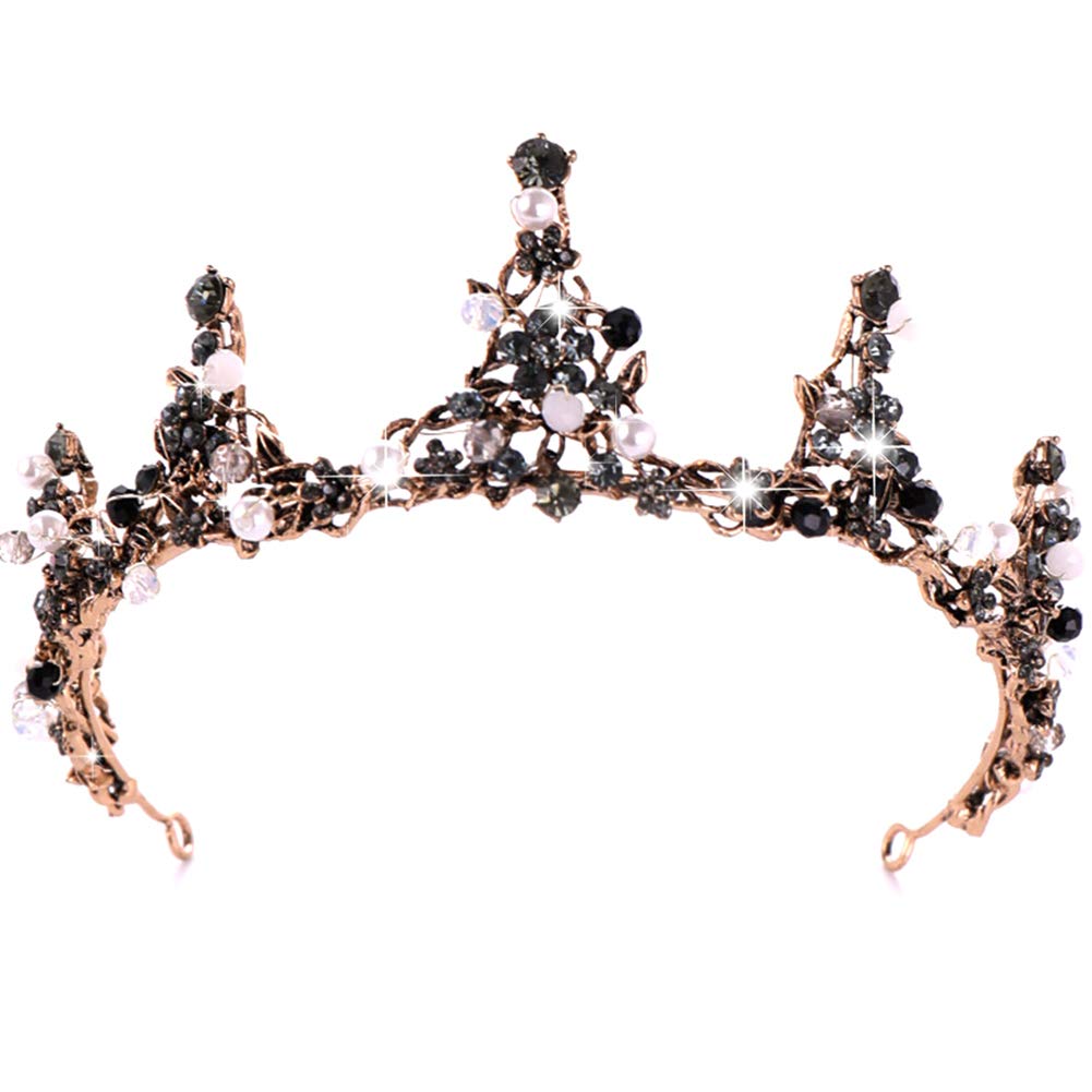 BETOY Tiara de Boda Novia Dama de Honor Corona Diadema Cristal Rhinestone Tiara Corona para niña Boda Tiara Novia Baile de graduación