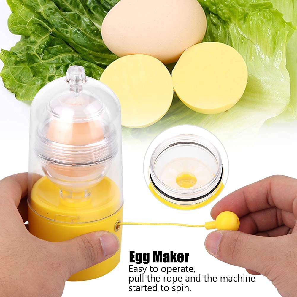 Egg Maker, Egg Scrambler Shaker Schneebesen Handbetriebene Golden Egg Maker Eier Eigelb White Mixer Küchenhelfer