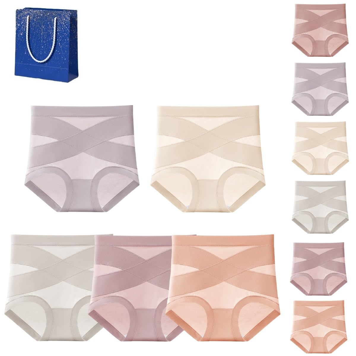 Doveloom - Culotte Anti-Fuites Et Gainante Confort Ultime, Mayaloom sous-Vêtements Anti-Fuites en Coton avec Contrôle(5pcs-B,2XL)