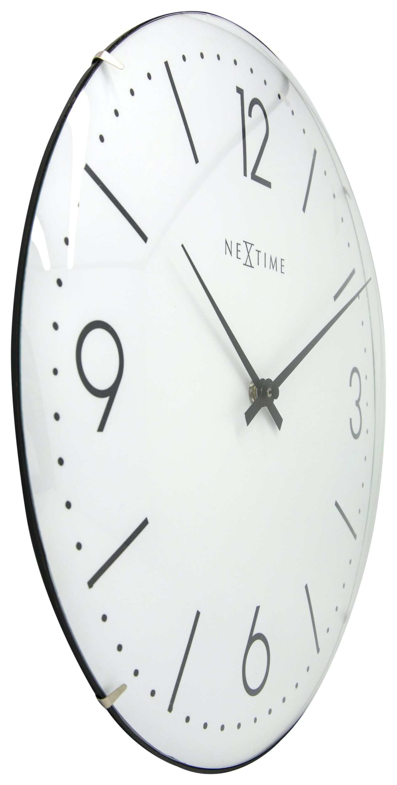 NeXtime 3157ZW Basic Dome Orologio da Parete, Nero, 35 cm