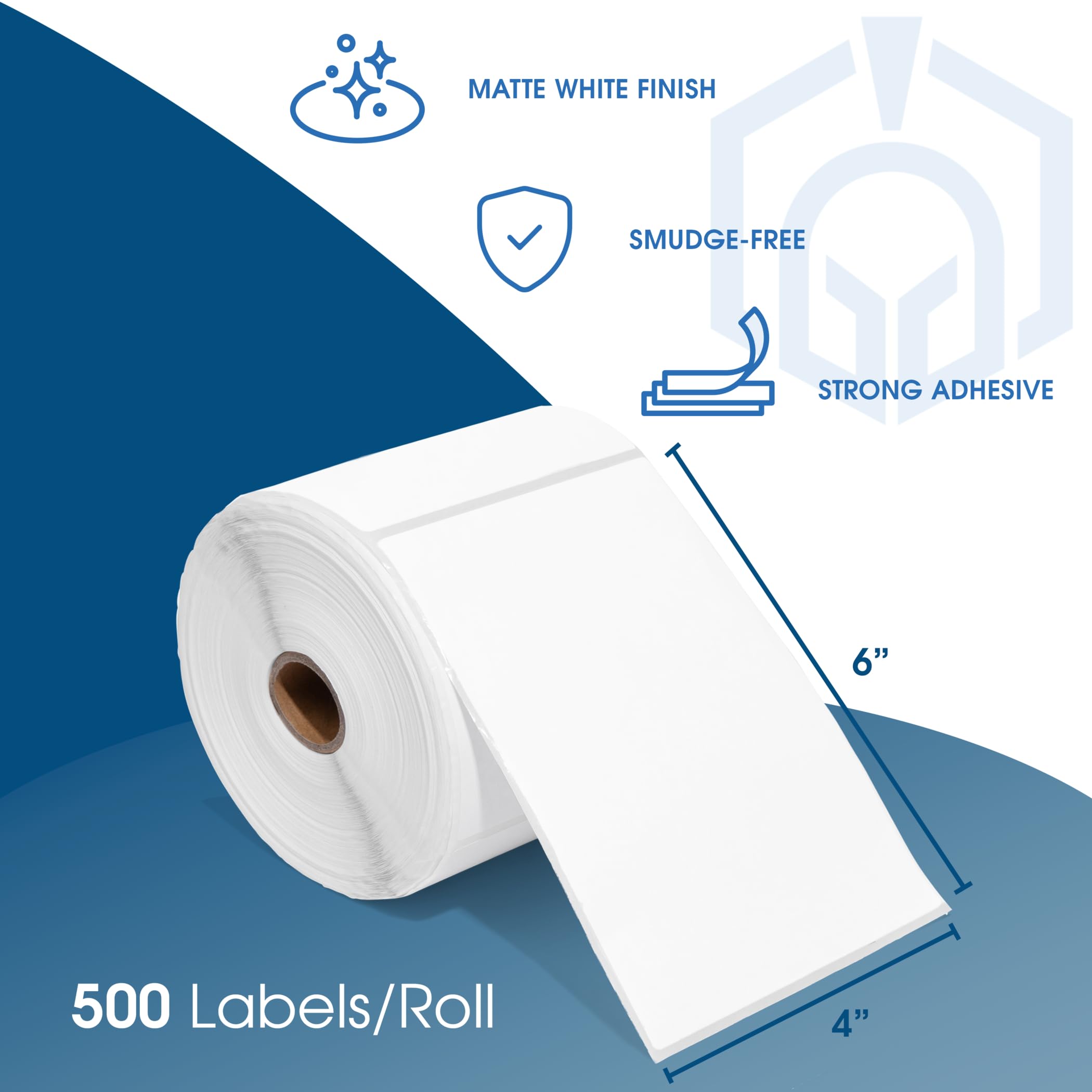 Spartan Industrial - Etiquetas térmicas directas de 4 x 6 pulgadas (2000 unidades, 4 rollos) - Etiquetas imprimibles de 4 x 6 pulgadas para envío, franqueo, paquetes y devoluciones - Compatible con