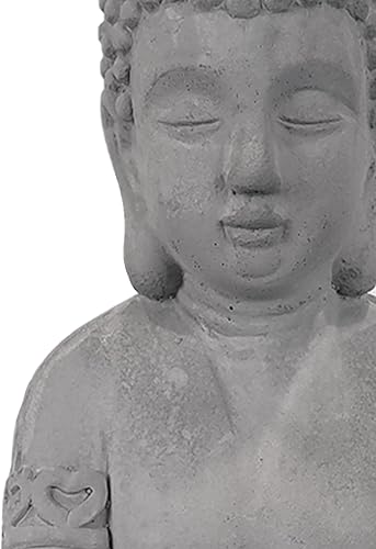 Miniatura 9 de Kante Adorno de portavelas compuesto de cemento de 12.8 pulgadas de alto, estatua de Buda de tealight, hormigón natural para interiores y