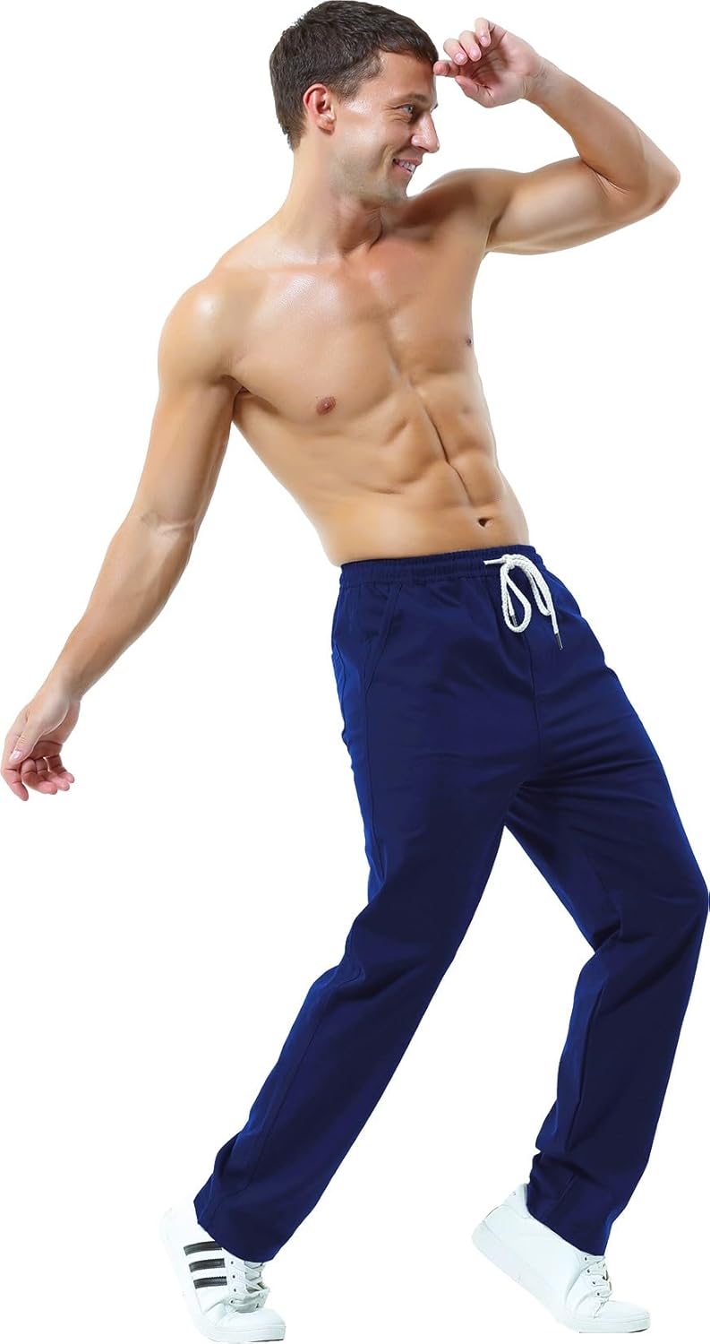 HOEREV Men Casual Strandhosen Leinen Hose - Image 3