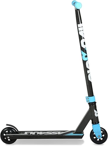 Miniatura 4 de Patinete de acrobacias de asalto acabado en negroazul con cubierta de aleación y rodamientos ABEC-7