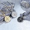 L.Karden Necklace for Men/Women 316L Stainless Steel Compass Pendant Necklaces Mens Jewellery Gift for Him Boyfriends Birthday Anniversary Valentines Day Gifts for Father Husband 55CM #3