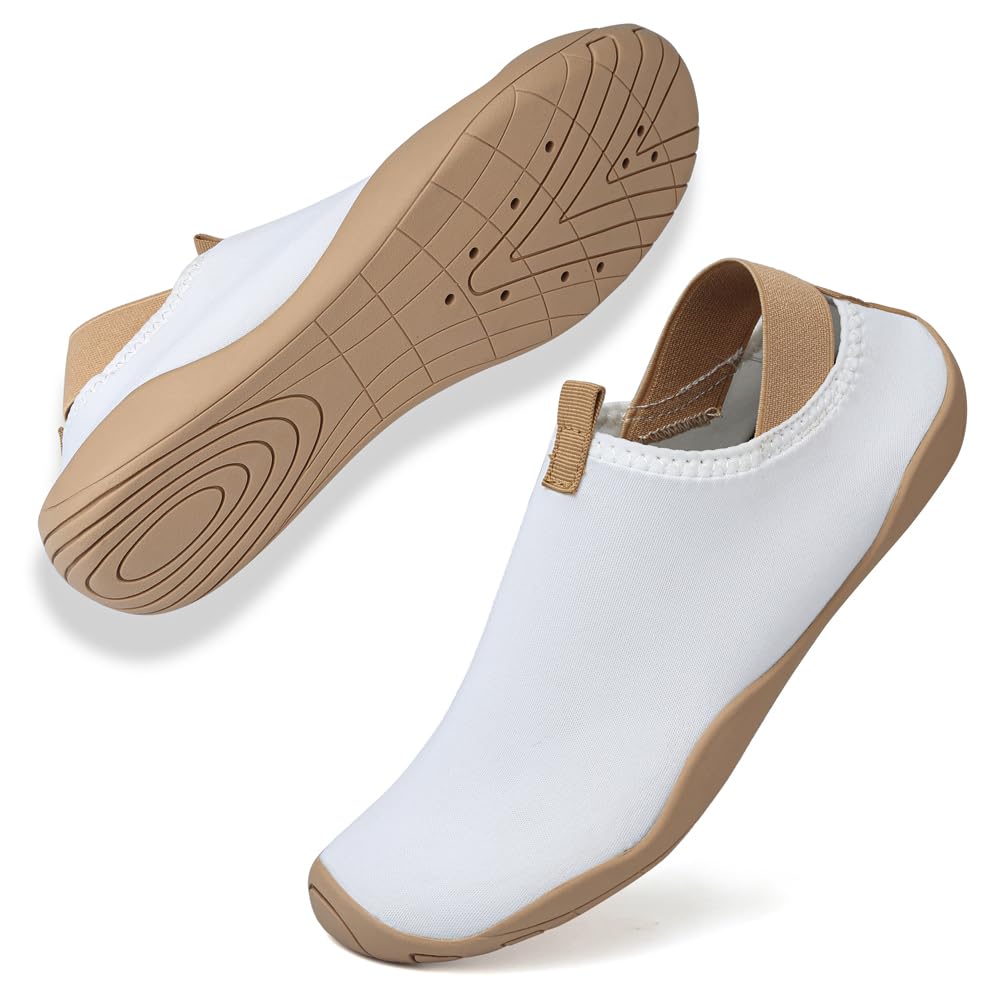 Rokiemen Escarpines para Hombre Zapatos de Agua Barefoot Zapatillas Minimalista Aire Libre Zapatillas de Deportes Zapatos de Playa Beach Surf Yoga Secado Rápido Antideslizante