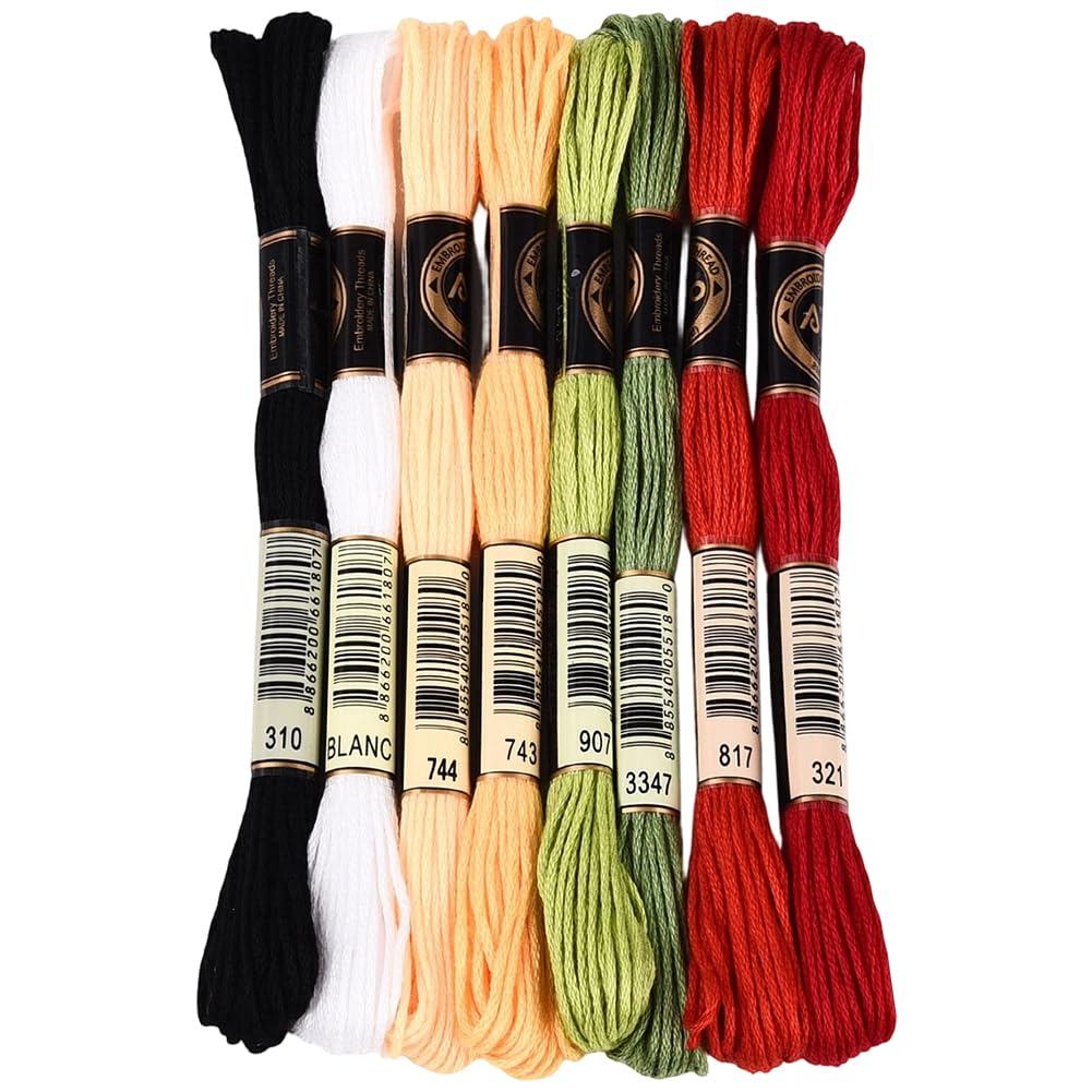 8 Skeins 70 Yards Christmas Embroidery Floss for Hand Sewing