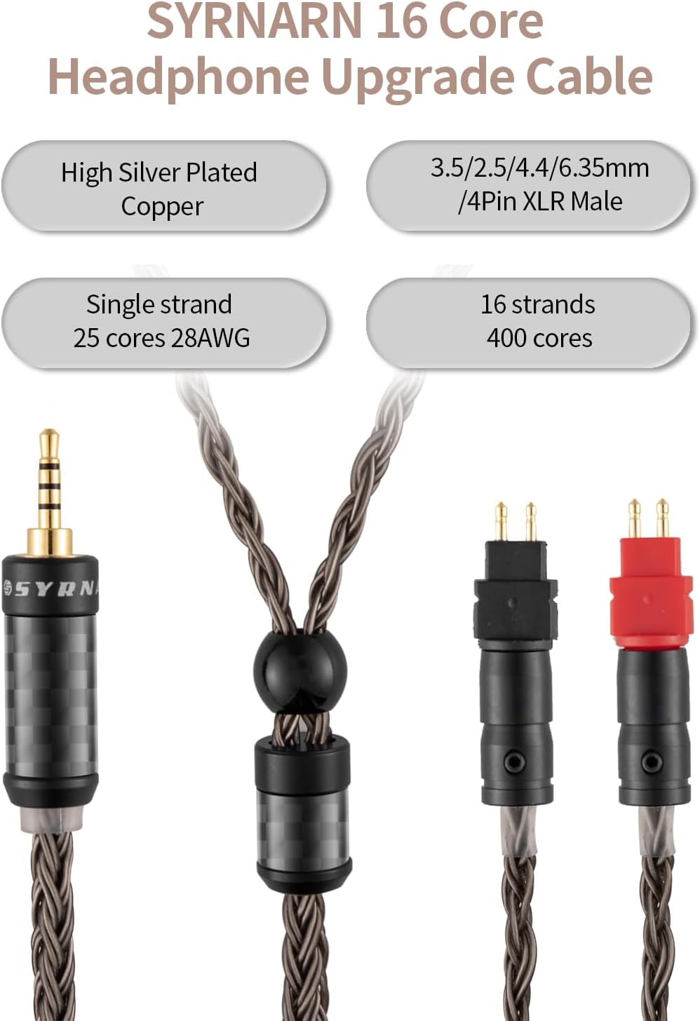 Sennheiser HD660S2 HD650 HD660S HD600用6N単結晶銅ヘッドホン