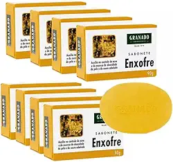 Kit C/8 Sabonetes Em Barra 90g Enxofre Para Acne Granado