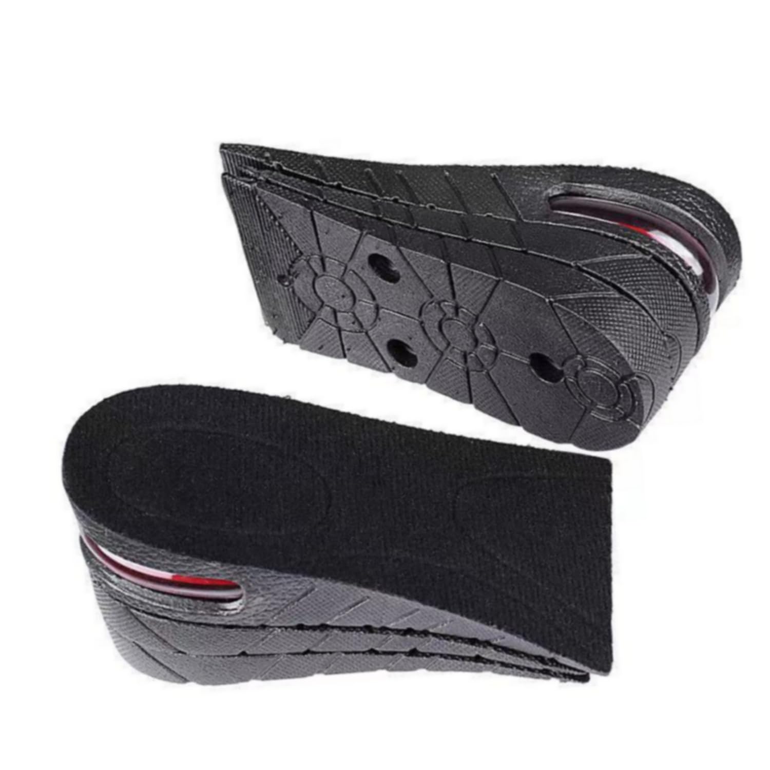 Height Increase Insoles 3 Layers, 1.2 to 2.4 Inches, Universal Non-Slip Air Up Shoe Lifts Half Shoe Inserts, Variable Height Increasing Taller Shoes