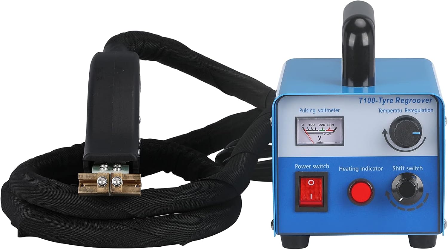 Tire Iron Machine Grooving Tools,110V 400W Tyre Iron Regroover,Professional Tire Rubber Groover Machine with 20 pcs Blades Cutter Knives