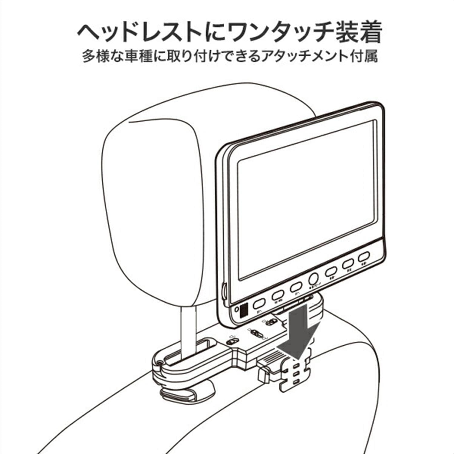 DVDプレーヤー IPS 車載用 後部座席 13.3インチ ヘッドレスト DVDプレーヤー IPS 車載用 後部座席 13.3インチ ヘッドレスト