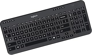 Keyboard Cover for Logitech K360 Wireless Desktop Keyboard, Logitech MK360 Keyboard Protector, Logitech MK360 K360 Keyboard Accessories-Black