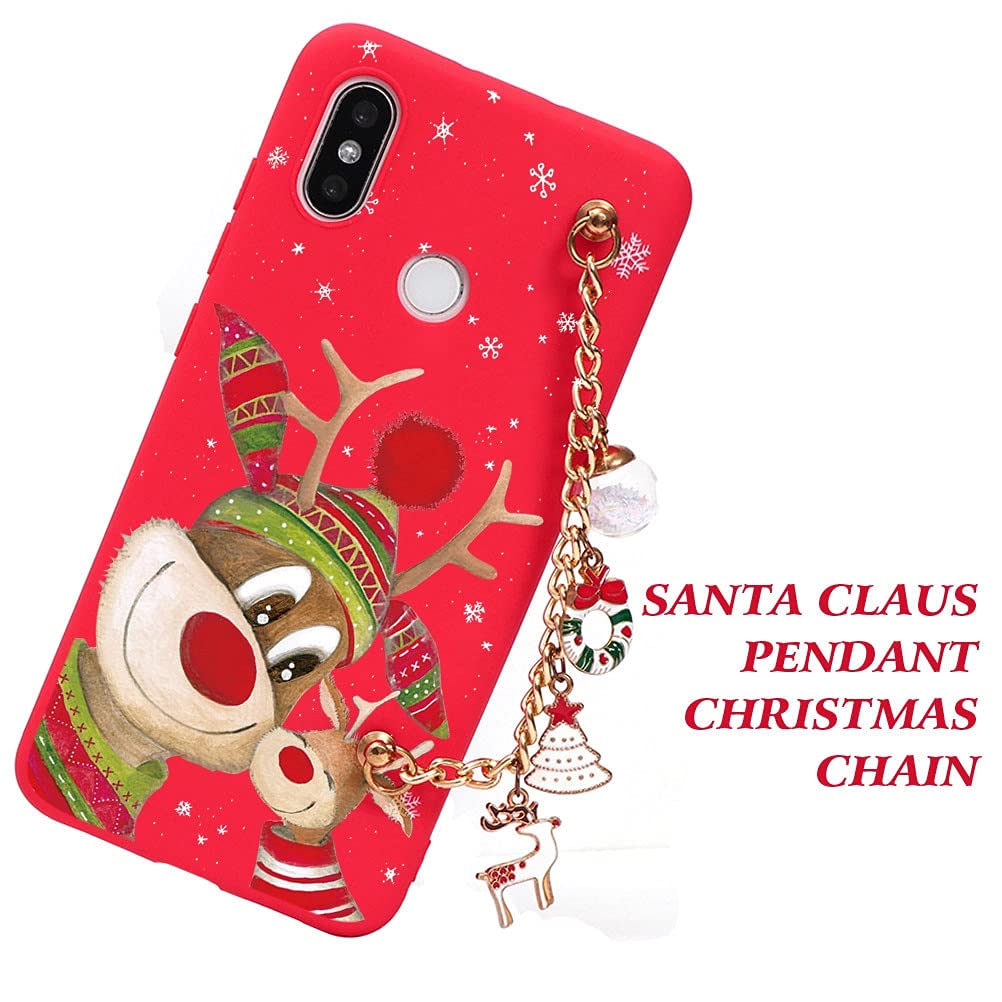 Cover Yoedge Per Xiaomi Redmi 9A: Custodia Morbida In Silicone TPU Con Motivo 3D Natalizio Cervo