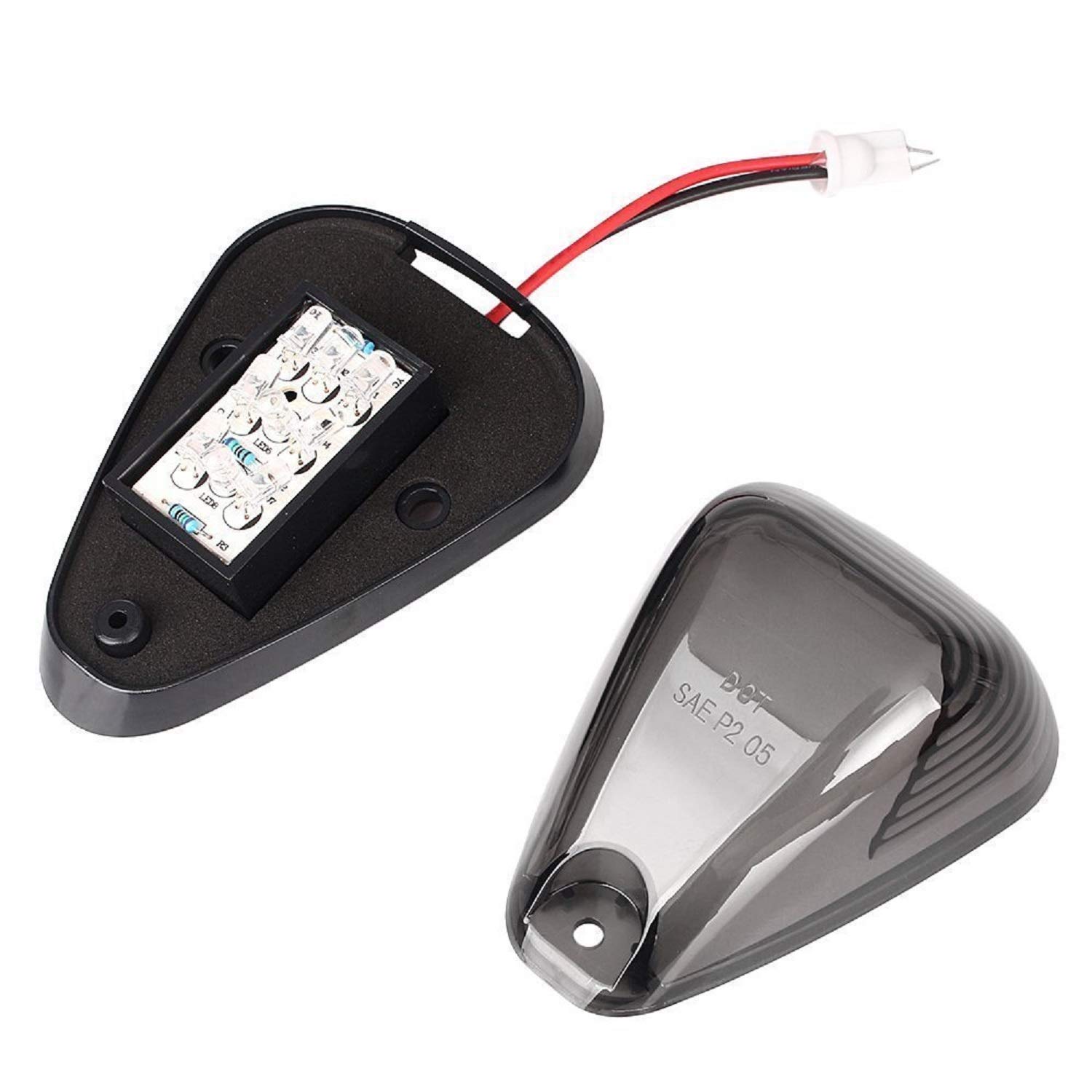 5 x 12 LEDs, bernsteinfarbene LED-Kabinenmarkierungsleuchten, für Ford Dodge Truck SUV Pickup