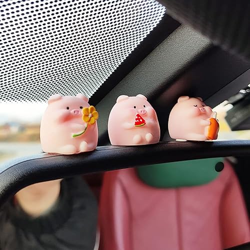 Miniatura 4 de Accesorios para el interior del automóvil, decoración de cerdo lindo para espejo retrovisor (cerdo)