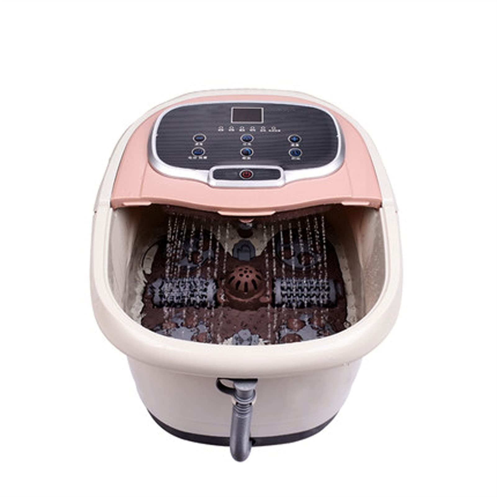 Masajeador de Baño de Spa para Pies con Control de Temperatura Equipado con Rodillo Eléctrico Y Temporizador de Ducha con Rodillo de Maíz Y Pantalla Led para Aliviar el Estrés de Los Pies