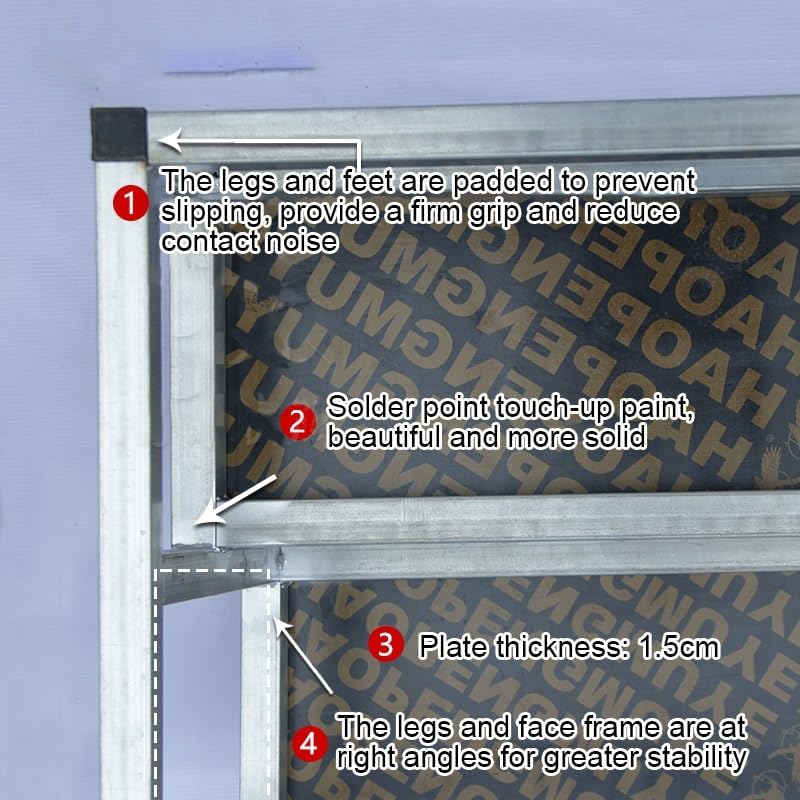 1-Tier Portable Choir Risers, Sturdy Choral Platform Stairs for Singing Groups, Multi-Layer Plywood Step System for Classroom & Church (122x30x20cm)