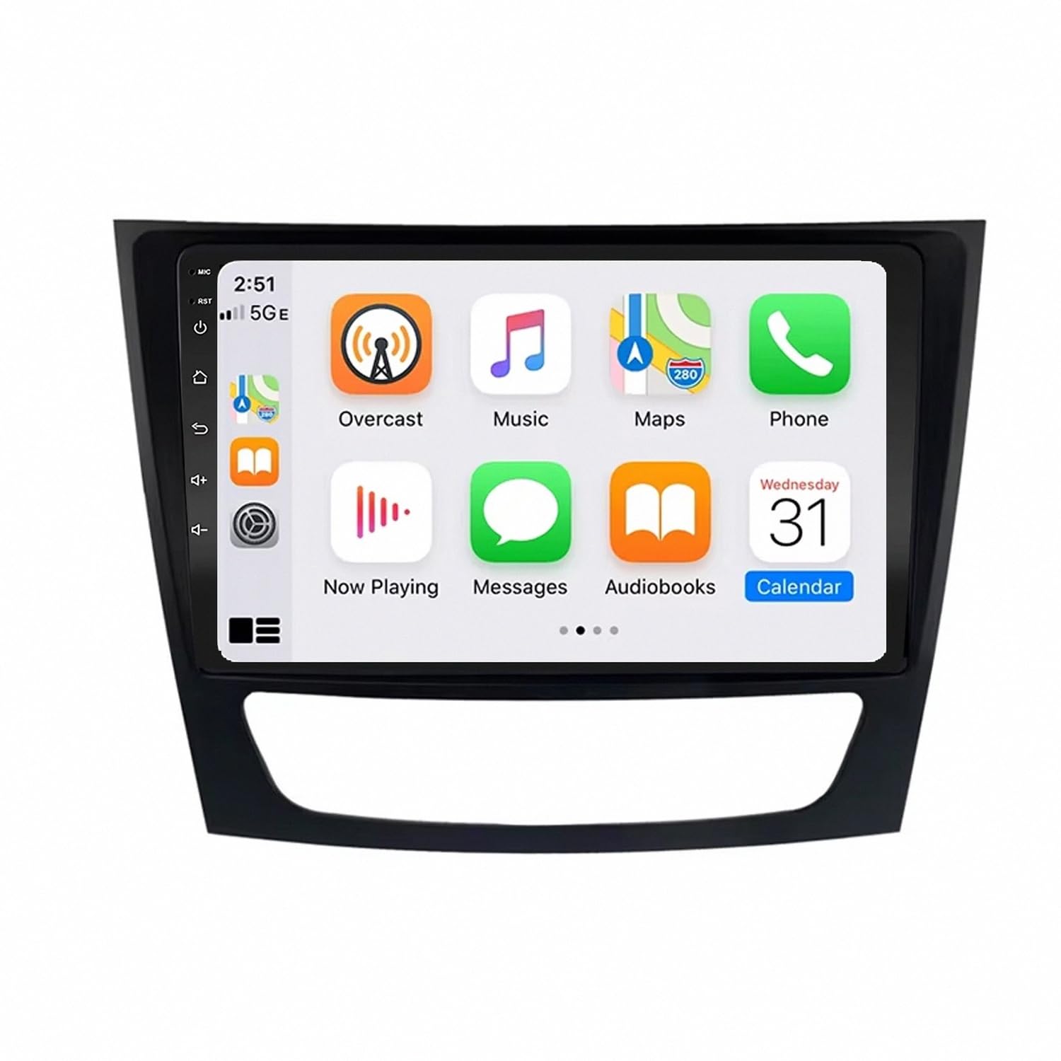 Navegación GPS con Android Auto y cámara trasera para Mercedes W219 8