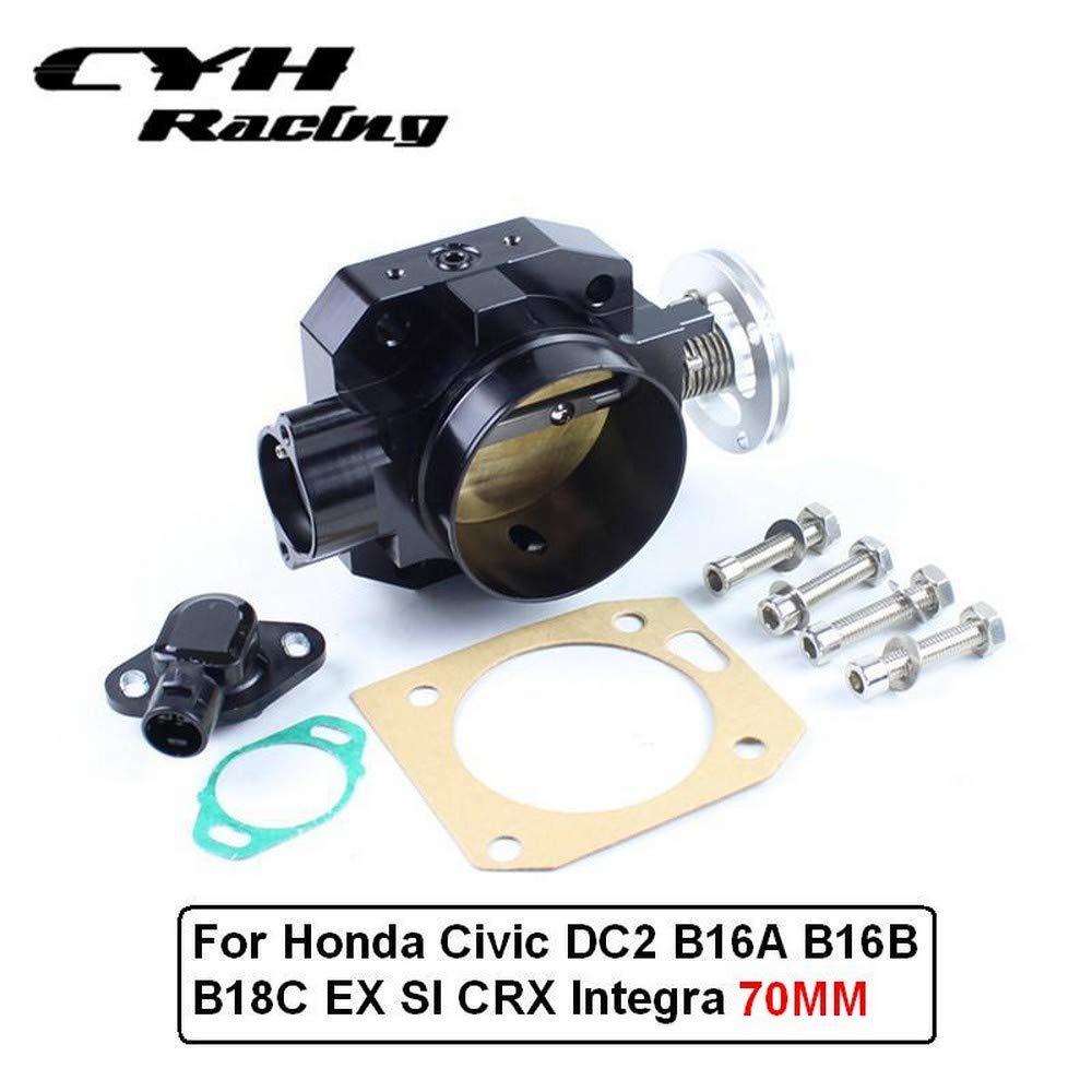 Buy 70MM Aluminum Intake Manifold Throttle Body + TPS For Honda Civic BSeries B16 B18 Engines