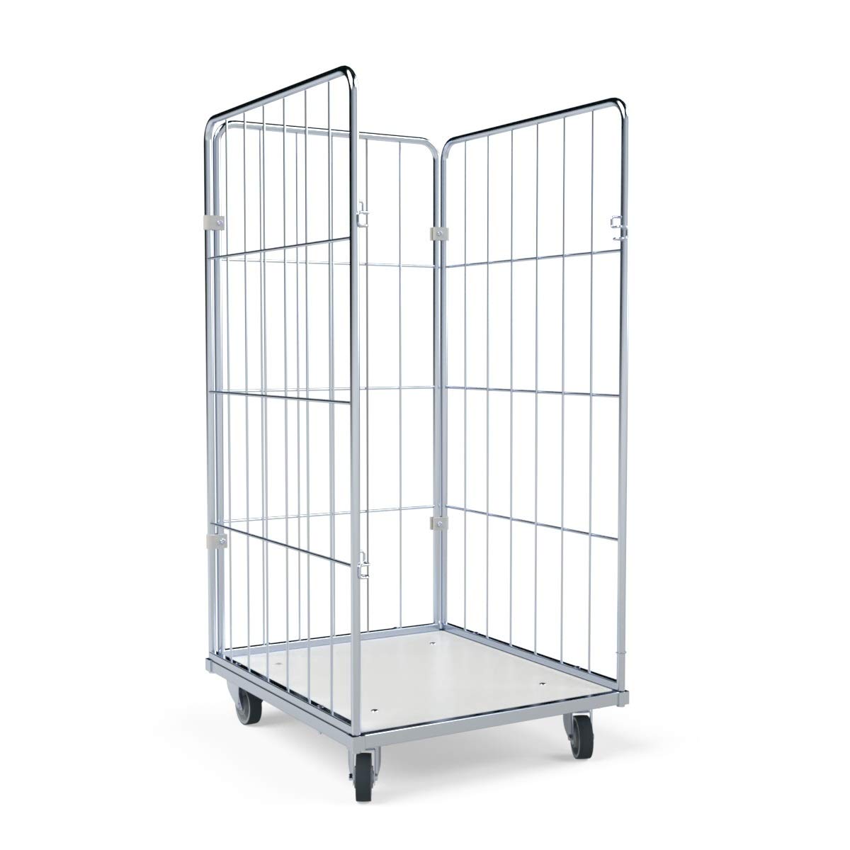Wäschewagen 720x810x1150 mm 3-seitig mit Kunststoffboden
