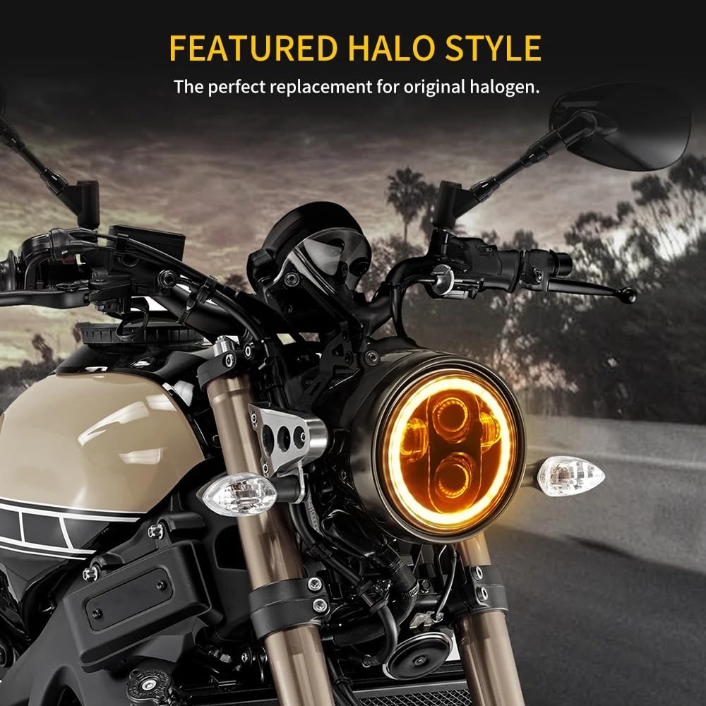 5,75-calowy reflektor Led motocyklowy Wysoka martwa wiązka 6000k 3500k DRL 12V 24V dla samochodu terenowego Motocykl ciężarówka(Model 05 1pcs)