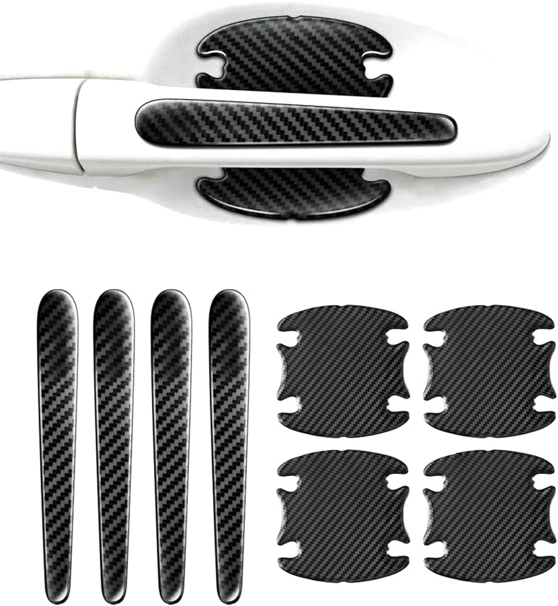 Amazon fr 8 Pcs Film Autocollant Poign e Porti re Voiture Fibre De amazon-fr-8-pcs-film-autocollant-poign-e-porti-re-voiture-fibre-de