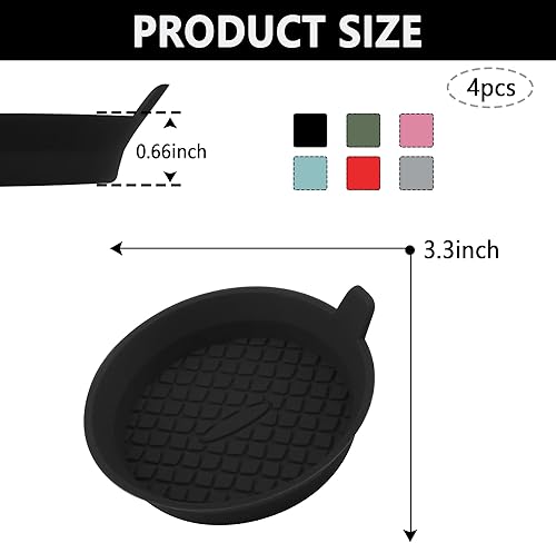 Miniatura 2 de 4 posavasos de silicona para automóvil con diseño en forma de diamante, antideslizante y resistente al calor, portavasos universales, accesorios