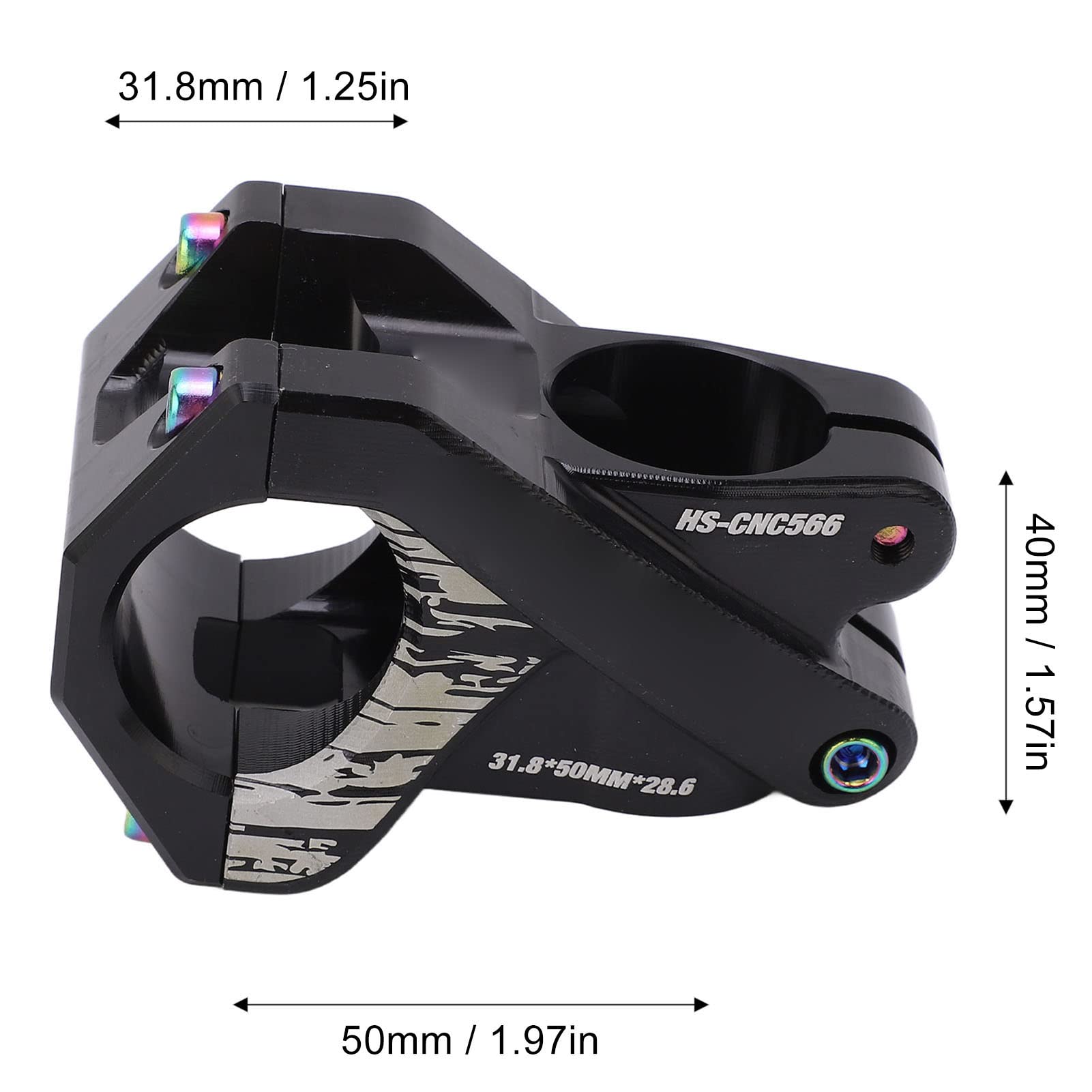 Kierownica rowerowa STEM lekki moment wydrążony otwór rzeźbiony design akcesoria do kierownicy roweru górskiego rower szosowy stop aluminium 50 mm 31,8 mm 28,6 mm 40 mm 0 °